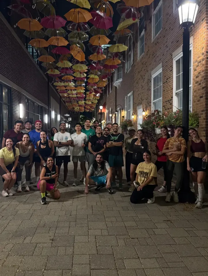 The Nubes RC group photo under the hanging umbrellas, Sep 8